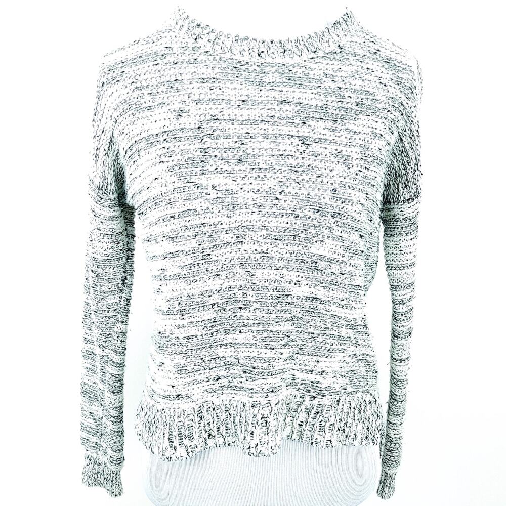 Forever 21 Marled Sweater Small, Black and White Small Crew Neck Neutral
